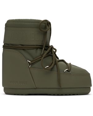 Moon Boot Bottines Icon Kaki En Caoutchouc - Vert