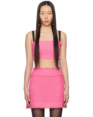 Dolce & Gabbana Dolce&gabbana Pink Fringed Tank Top