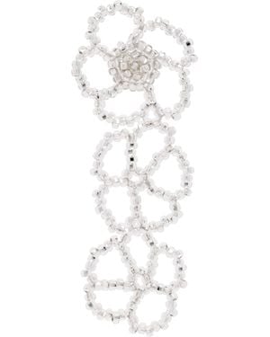 Pura Utz Triple Flower Ear Stick Single Earring - Black