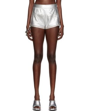 Im Sorry by Petra Collins Ssense Exclusive Mimi Wade Edition Studded Leather Shorts - Black