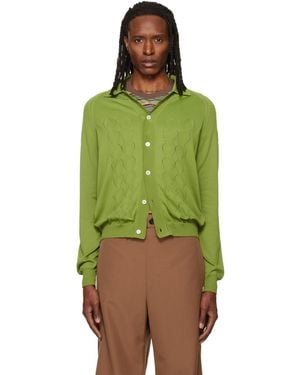 Marni Pointelle Cardigan - Green
