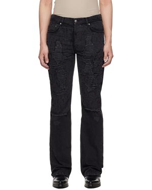 Ksubi Jean Bronko Asher Noir À Effet Usé