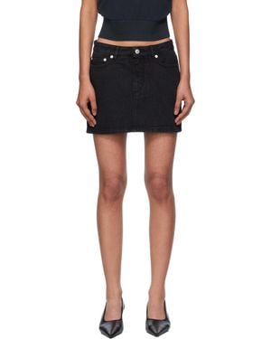 A.P.C. Stonewashed Denim Miniskirt - Black