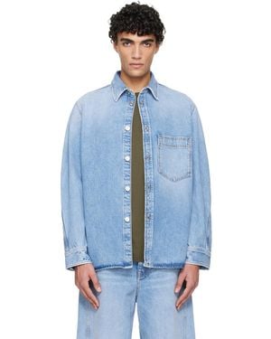 Givenchy Faded Denim Overshirt - Blue