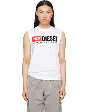 DIESEL Chest Logo Print Tank Top - White