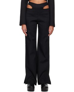 Dion Lee Y-Front Buckle Trousers - Black