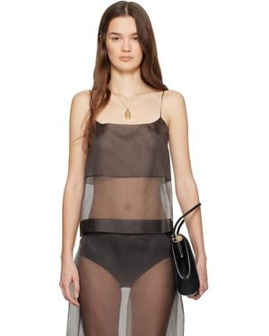 Calvin Klein Carmen Sheer Camisole - Black