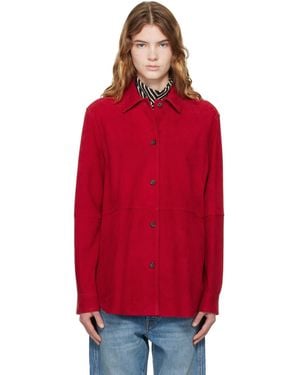 TOTEME Soft Suede Jacket - Red