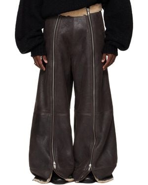Lu'u Dan Ssense Exclusive Shearling Flight Trousers - Black