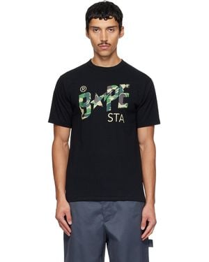 A Bathing Ape Abc Camo Sta' T-Shirt - Black