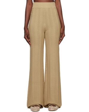 REMAIN Birger Christensen Brown Straight Trousers - Natural