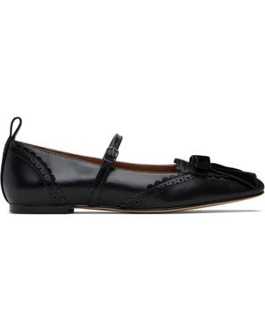 ShuShu/Tong Square-Toe Mary Jane Flats - Black