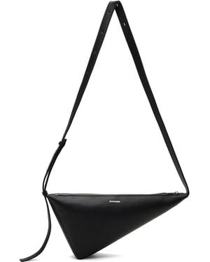 Jil Sander Triangle Crossbody Bag - Black