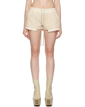 Rick Owens オフホワイト Concordians Fog ボクサー ショートパンツ - ナチュラル