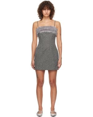 MSGM Fleece Trim Minidress - Black