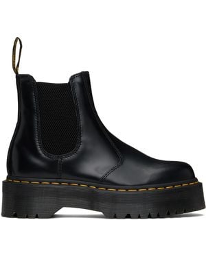 Dr. Martens 2976 Polished Smooth Platform Chelsea Boots - Black