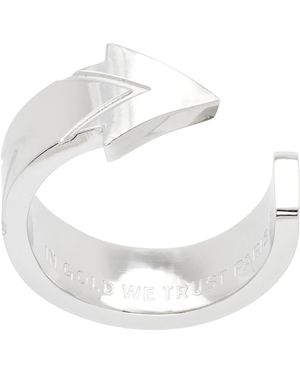 In Gold We Trust Bague Arrow - Blanc