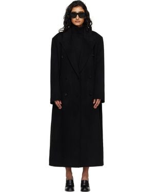 Frankie Shop Gaia Double Breasted Coat - Black