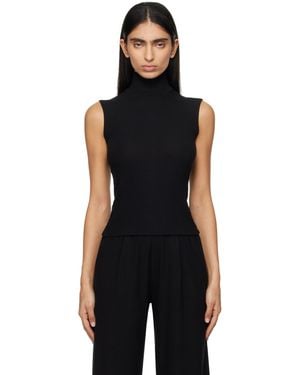 Leset Lauren Sleeveless Turtleneck - Black