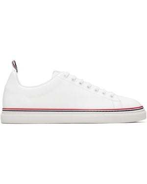 Thom Browne Vitello Calf Tennis Trainers - Black