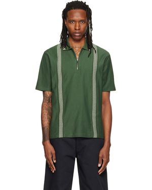 Palmes Panel/Zip Polo - Green