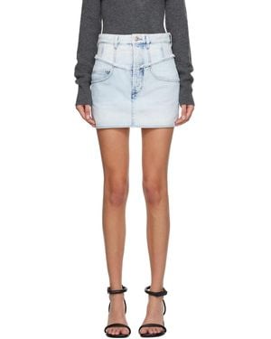 Isabel Marant Blue Narjis Denim Miniskirt - Black