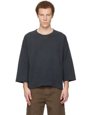 Visvim Jumbo Sb 3/4 Dmgd Sweatshirt - Black