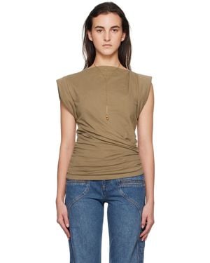 Isabel Marant カーキ Maisan Tシャツ - グリーン