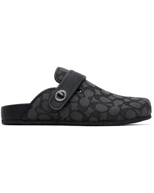 COACH Signature Jacquard Clogs - Black