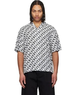 HUGO Oversized-Fit Statement Print Shirt - Black
