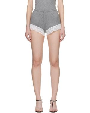Vetements Lace Mini Shorts - Black
