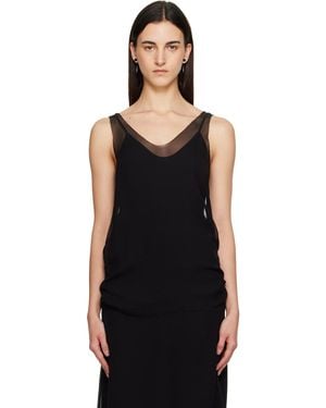 TOTEME Chiffon Slip Top - Black