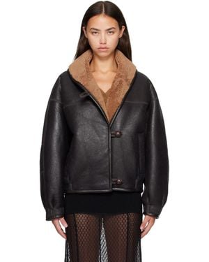 Isabel Marant Charina Shearling Coat - Black