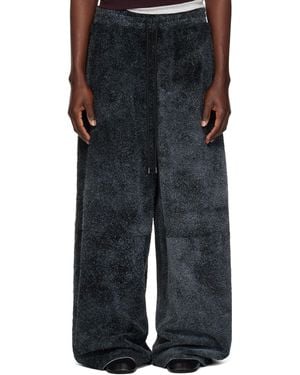 Lu'u Dan Raw-Cut Bontans Suede Trousers - Black