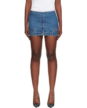 Vetements Upside-Down Denim Miniskirt - Blue