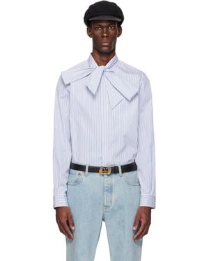 Valentino Vlogo Signature Classic Stripe Shirt - Black