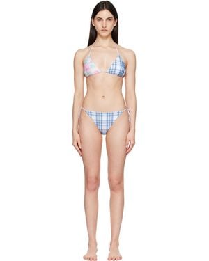 Acne Studios Flower Check Bikini - Black