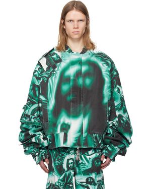 Gerrit Jacob Oversized Denim Jacket - Green