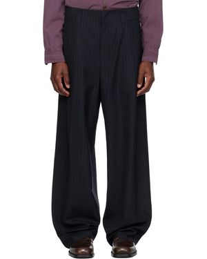 MMIC Pantalon Bleu Marine À Entrejambe Bas - Noir