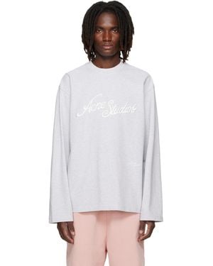 Acne Studios Embroidered-Logo T-Shirt - White