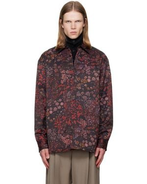 Dries Van Noten Padded Floral Overshirt - Red