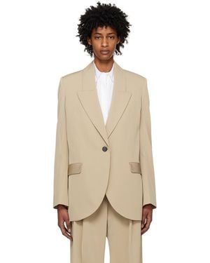 GIA STUDIOS Veston À Revers Cranté - Neutre