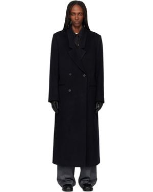 Tonywack Tailored Double-Breasted Maxi Coat - Black