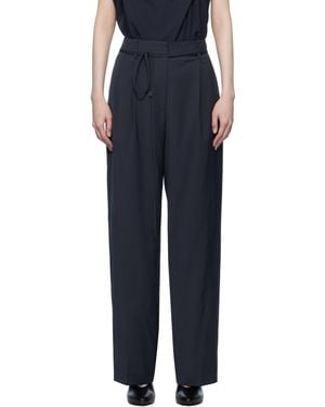 LE17SEPTEMBRE Waist String Tuck Trousers - Black