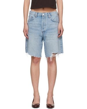 Agolde Indra Denim Shorts - Blue