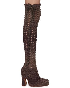 Isa Boulder Ssense Exclusive Spiralcable Tall Boots - Black