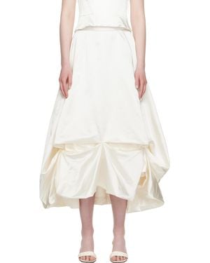 Wed Ssense Bridal Capsule Lola Maxi Skirt - Natural