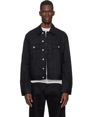 Rick Owens Temple Denim Trucker Jacket - Black
