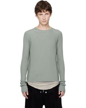 Rick Owens Concordians Ribbed Geo Sweater - Grey