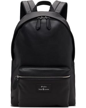 Polo Ralph Lauren Smooth Leather Backpack - Black